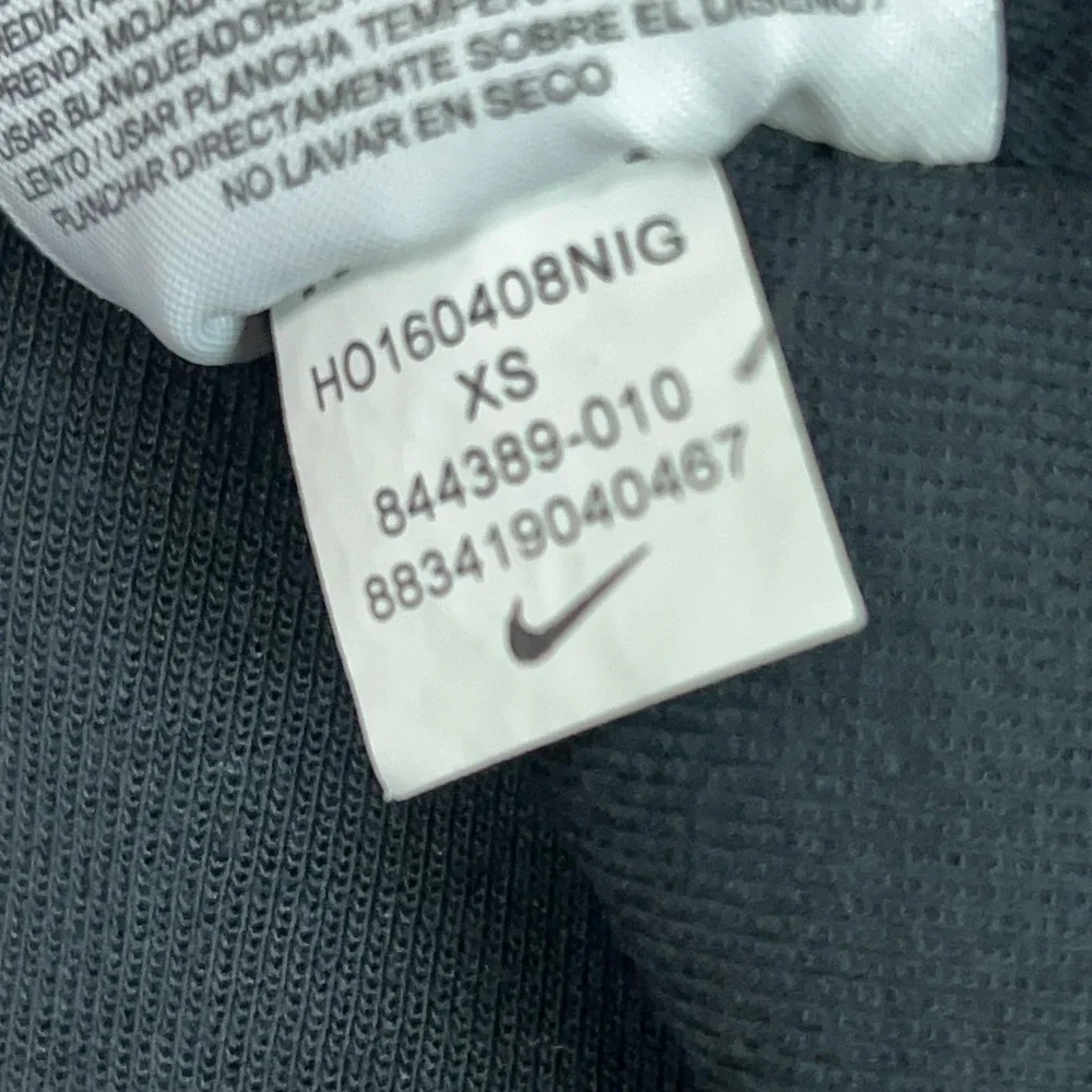 Nike Hoodie Womens XS Black‎ Pullover Sweatshirt Funnel Neck Tech Fleece Sports
